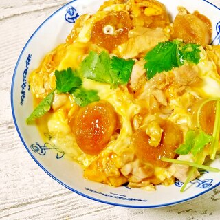 我が家の麩わとろ親子丼